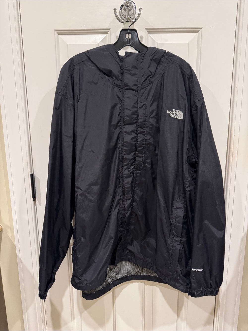 The North Face Men's Black Rain Jacket with Hood XXL